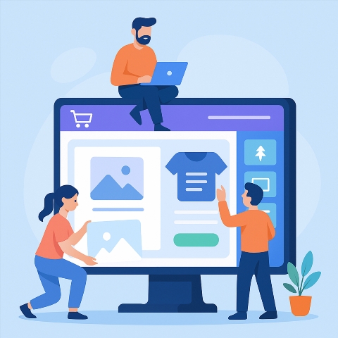 Creating websites for online pages